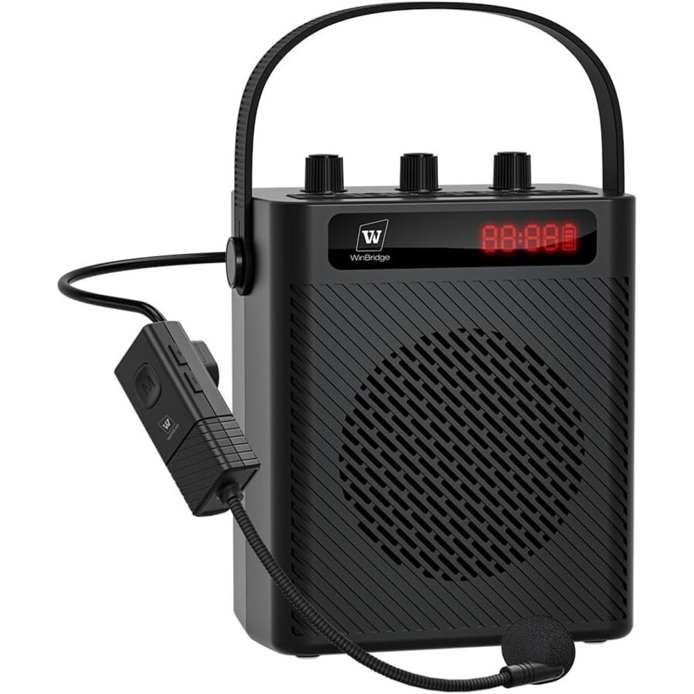 Wireless 30W Voice Amplifier w/ Headset Mic, Bluetooth PA Speaker for Classroom